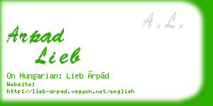 arpad lieb business card